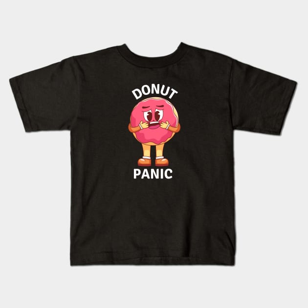 Donut Panic | Donut Pun Kids T-Shirt by Allthingspunny